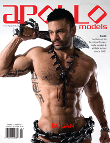 Rogan Richards as cover model for Apollo Male Model magazine www.ApolloGT.com