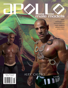 Alex Castro as cover model for Apollo Male Models Magazine www.ApolloGT.com