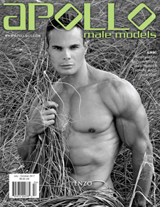 model Enzo Junior as cover model for Apollo Male Models Magazine www.ApolloGT.com