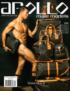 Toan Mach. as cover model for Apollo Male Models Magazine www.ApolloGT.com