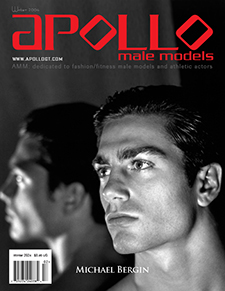 model actor Michael Bergin as cover model for Apollo Male Models Magazine www.ApolloGT.com