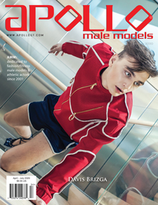 Davis Brizga as cover model for Apollo Male Models Magazine www.ApolloGT.com