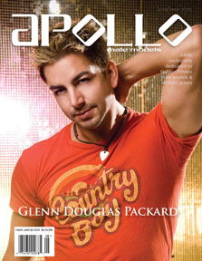 Glenn Douglas Packard as cover model for Apollo Male Models Magazine www.ApolloGT.com