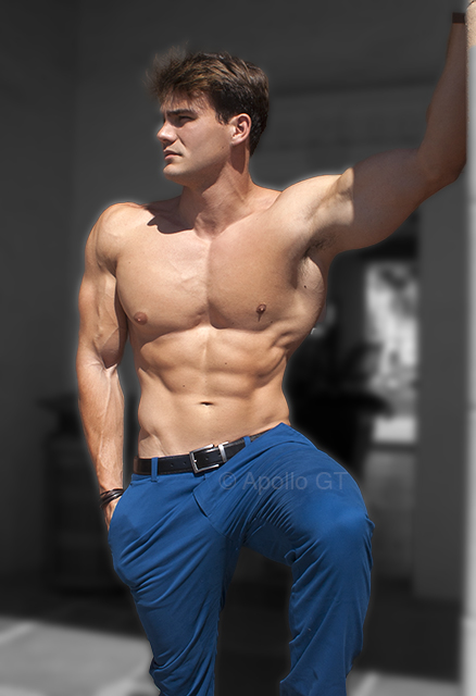 fitness male model Nicholas as cover model for Apollo Male Models Magazine - photos by Apollo GT