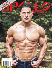 Actor Silvio Simac as cover model for Apollo Male Models Magazine www.ApolloGT.com